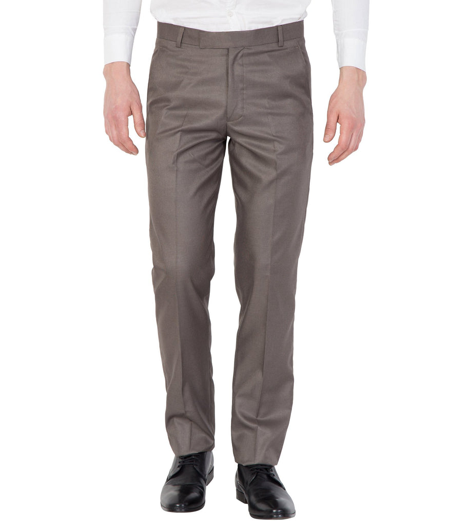 Buy Arrow Dobby Weave Flat Front Regular Fit Formal Trousers - NNNOW.com